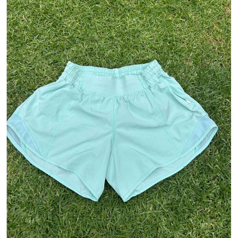 Lululemon Track That Mid-Rise Lined Short 5 Mint Green Size 4 Running Training
